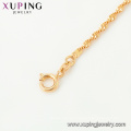 44231 Wholesale high quality gold plated stock copper alloy fashion chain necklace